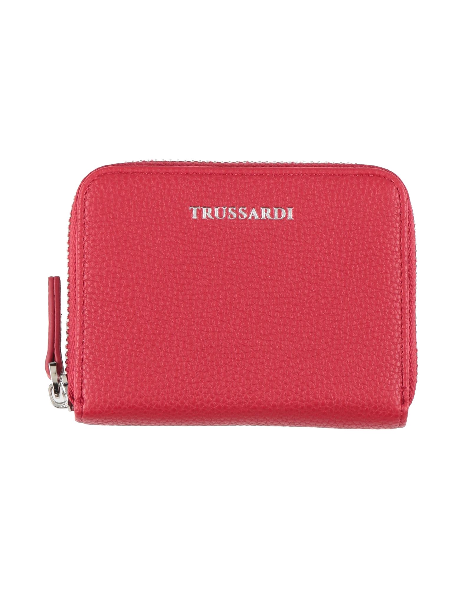 《セール開催中》TRUSSARDI レディース 財布 レッド ポリエステル 100% / ポリウレタン樹脂