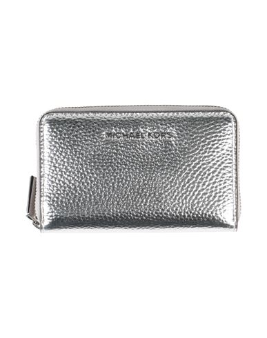 Michael Michael Kors Woman Wallet Silver Size - Polyurethane, Cotton, Polyester