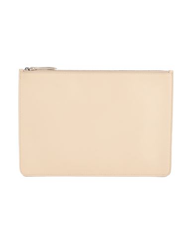 Maison Margiela Woman Pouch Beige Size - Cow Leather, Brass, Zinc, Copper, Aluminum In Sand
