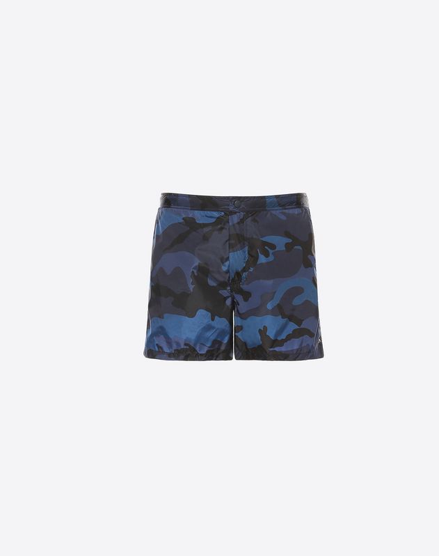 valentino blue camo shorts