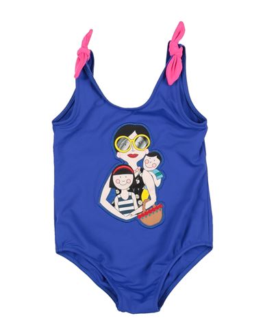 Dolce & Gabbana Babies'  Toddler Girl One-piece Swimsuit Bright Blue Size 6 Polyamide, Elastane