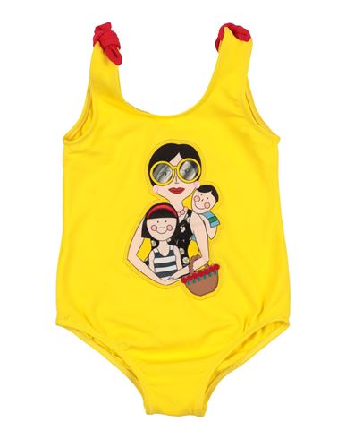 Dolce & Gabbana Babies'  Toddler Girl One-piece Swimsuit Yellow Size 6 Polyamide, Elastane