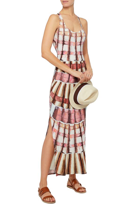 Printed Modal Blend Maxi Dress Mara Hoffman Sale Up To Off The Outnet