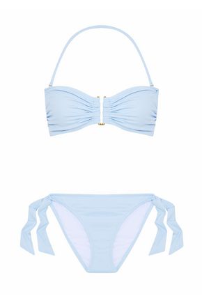 IRIS & INK Riley ruched bandeau bikini