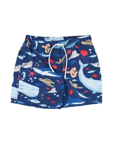 Shop Dolce & Gabbana Toddler Boy Swim Trunks Midnight Blue Size 7 Polyester