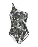 NORMA KAMALI Damen Badeanzug Farbe Milit�rgr�n Gr��e 3