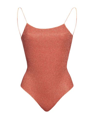 Oseree Oséree Woman One-piece Swimsuit Rust Size L Polyester In Red