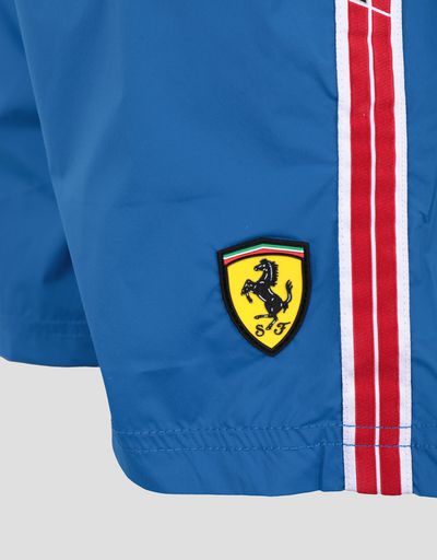 Scuderia Ferrari Online Store - Maillot de bain garçon avec Icon Tape Scuderia Ferrari - Shorts de bain