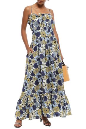 Lisa Marie Fernandez Woman Linen Maxi Dress Blue | ModeSens