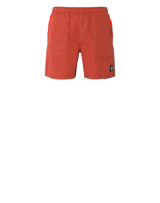 STONE ISLAND B0234 S.I.PA/PL SEERSUCKER-TC Badeboxer Herr Helle Orange