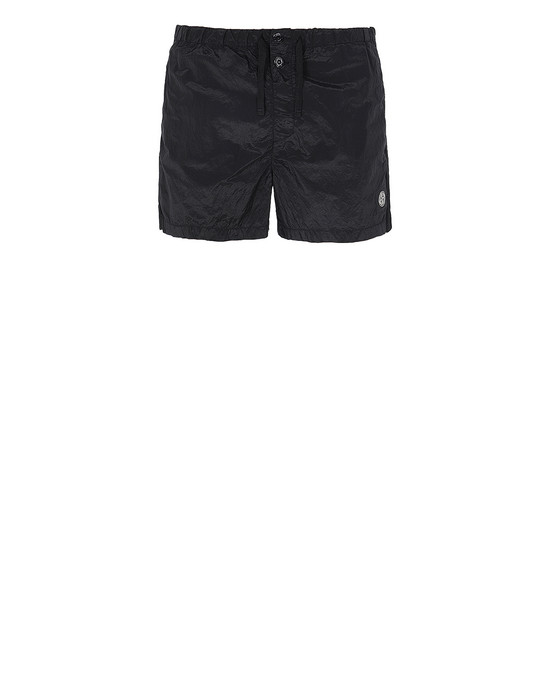 black stone island swim shorts