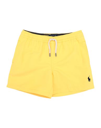 Polo Ralph Lauren Babies'  Traveler Swimwear Boxer Toddler Boy Swim Trunks Yellow Size 5 Polyester