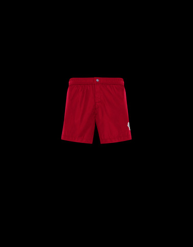 moncler swim shorts red