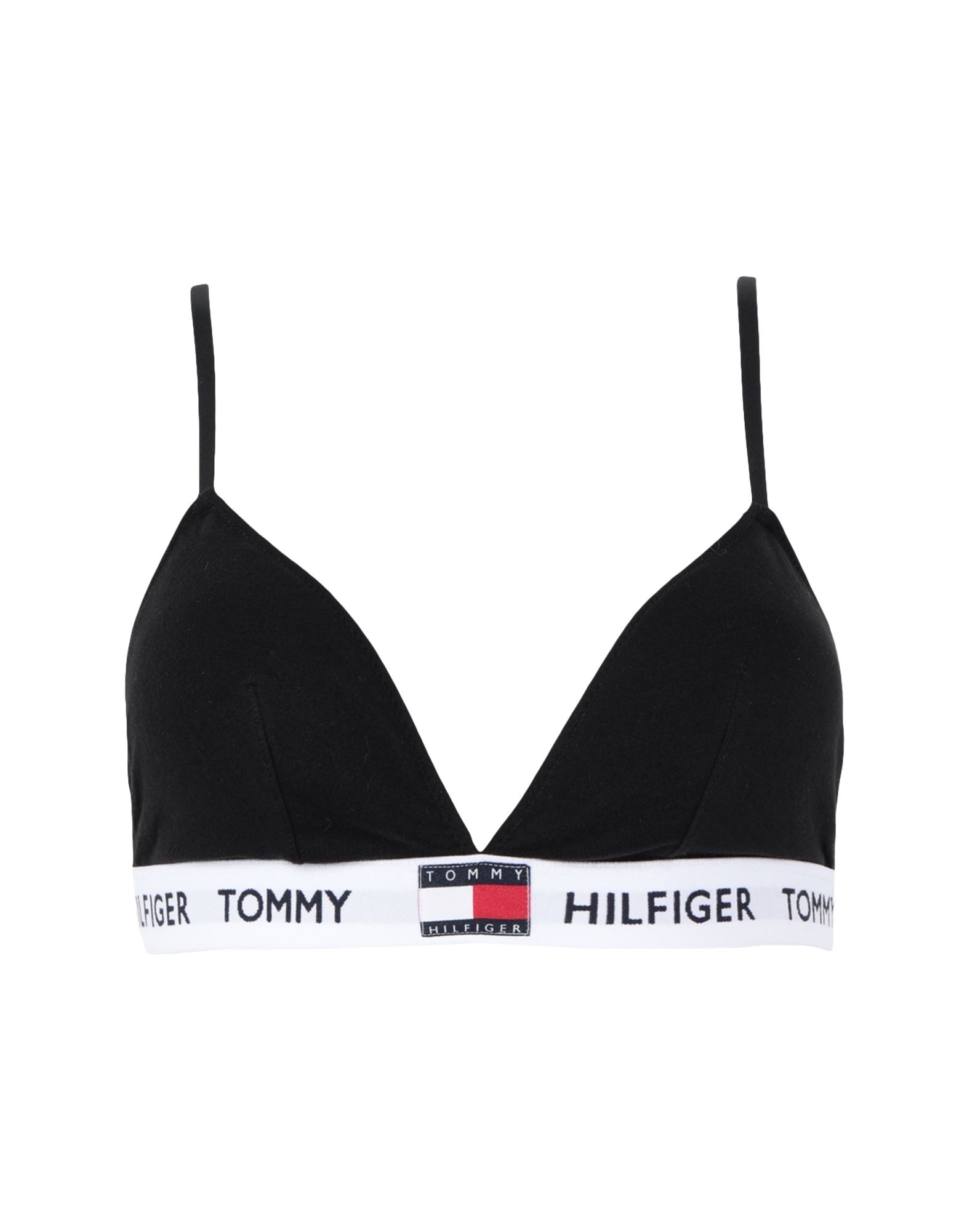 《セール開催中》TOMMY HILFIGER レディース ブラジャー ブラック S オーガニックコットン 91% / ポリウレタン 9% PADDED TRIANGLE BRA