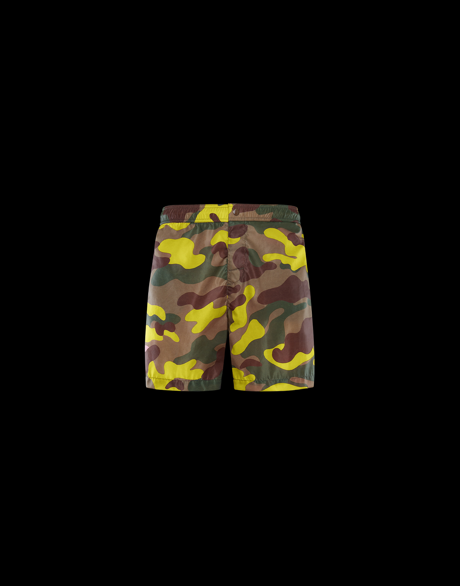 yellow moncler swim shorts