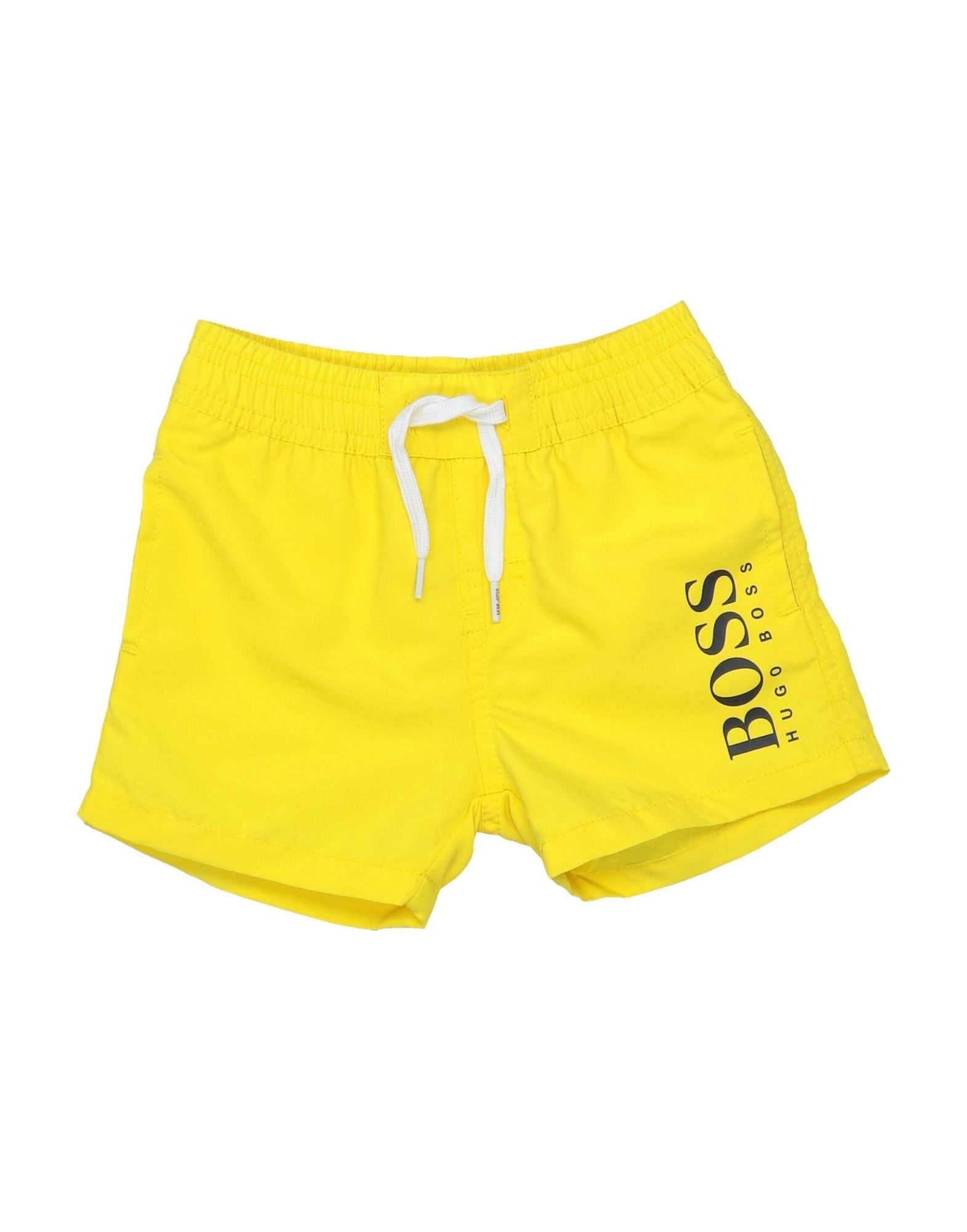 Hugo Boss Kids' Swim Trunks In Yellow