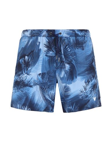 Boxer Swimwear Tropical Jungle Man Swim trunks Blue Size 30 Polyester