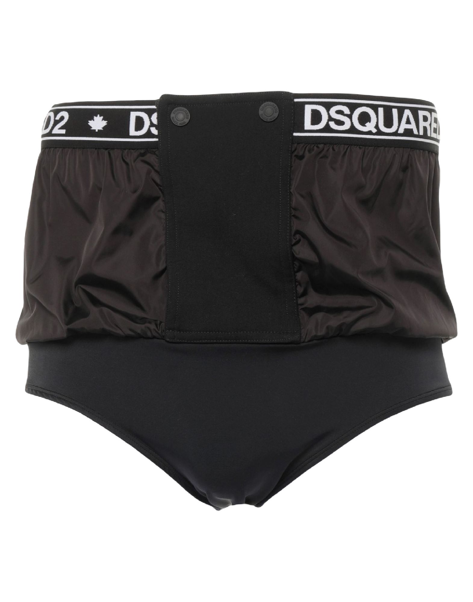 《セール開催中》DSQUARED2 メンズ ビキニ ボトムス ブラック XS ナイロン 100% / バージンウール / レーヨン / ポリウレタン / ポリウレタン