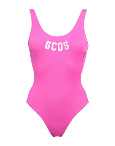 Gcds Woman One-piece Swimsuit Magenta Size L Polyamide, Elastane