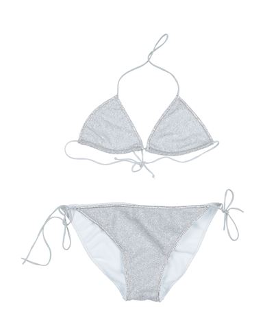 Oseree Babies' Oséree Toddler Girl Bikini Silver Size 4 Polyester, Nylon, Elastane