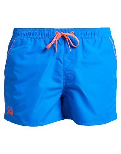 Sundek Man Swim Trunks Blue Size M Polyester In Blue