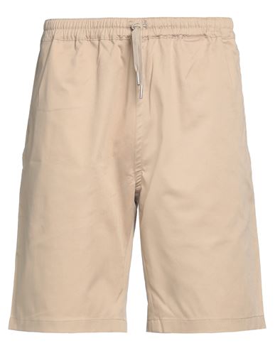 Man Shorts & Bermuda Shorts Beige Size 28 Cotton, Lyocell, Elastane