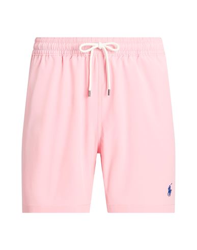 Polo Ralph Lauren 5.5-inch Traveler Swim Trunk Man Swim Trunks Pink Size M Recycled Polyester, Elast