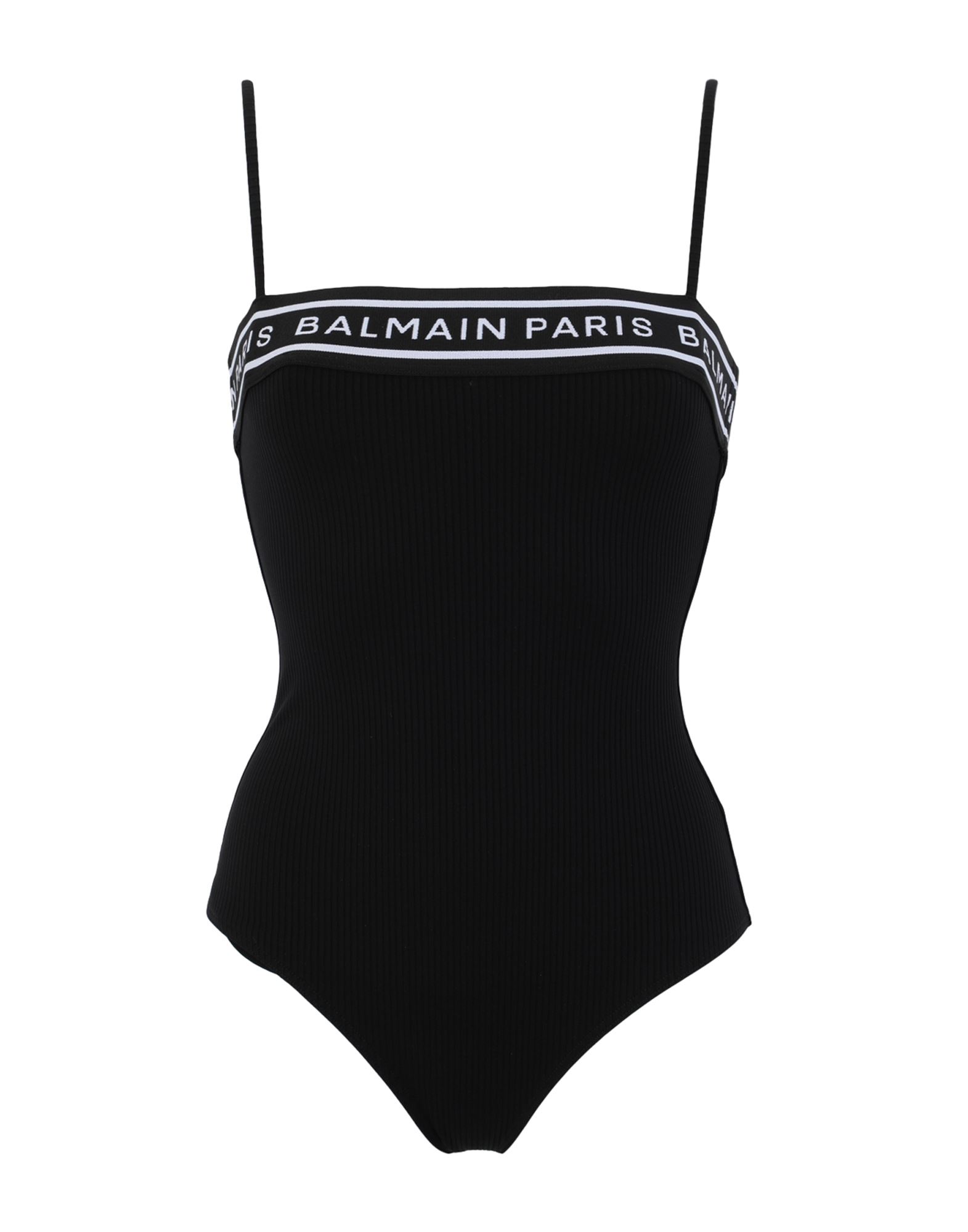 《セール開催中》BALMAIN レディース 水着（ワンピース） ブラック 38 ポリアクリル 95% / ポリウレタン 5%