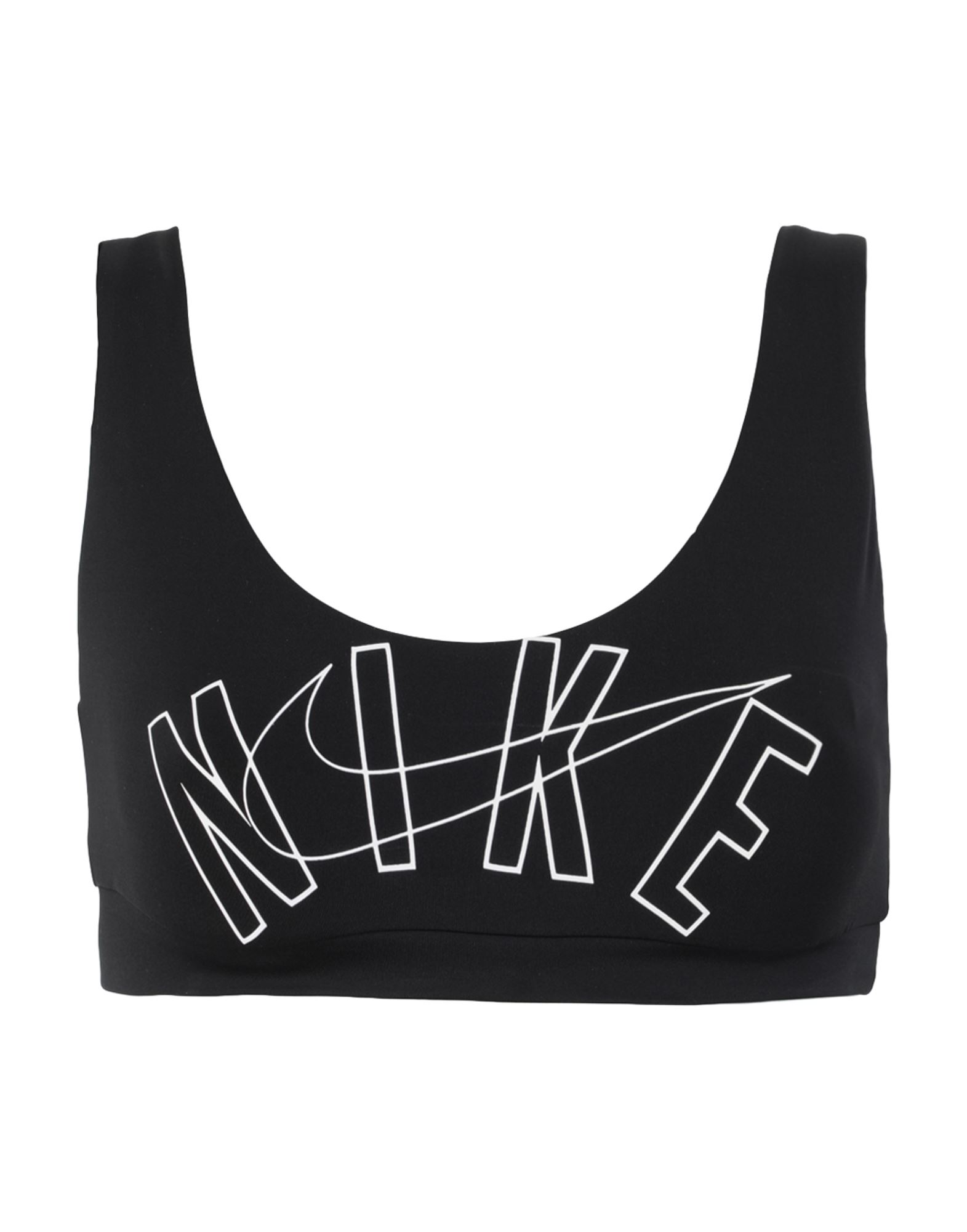 Nike Multilogo Scoop Neck Bikini Top In Black | ModeSens