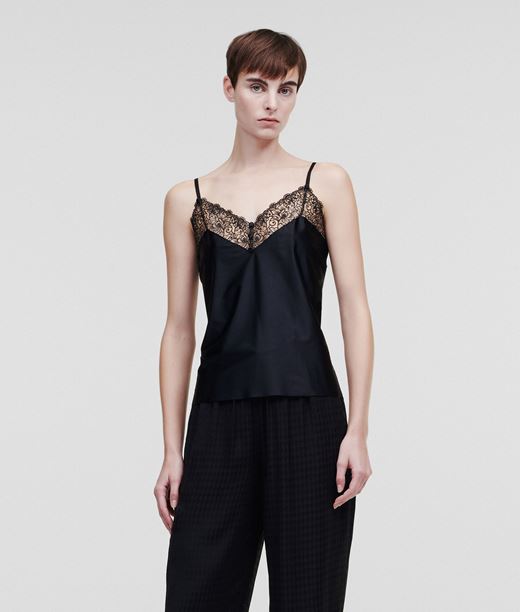 Woman X Aubade Camisole Black 84% Polyester - 16% Polyamide - Size: 10