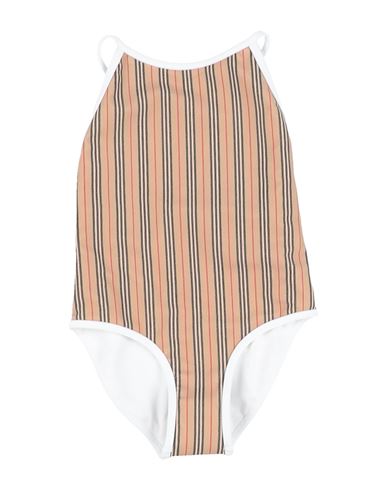 Shop Burberry Toddler Girl One-piece Swimsuit Camel Size 6 Polyamide, Elastane In Beige