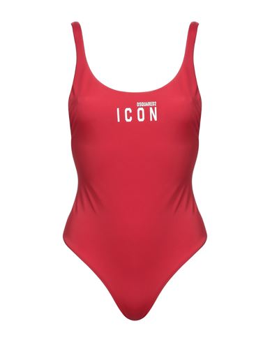 Shop Dsquared2 Woman One-piece Swimsuit Red Size 2 Polyamide, Elastane