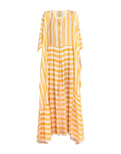 Dolce & Gabbana Woman Maxi Dress Ocher Size 2 Silk In Yellow