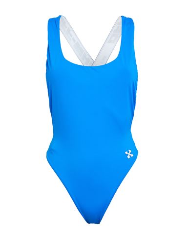 Off-white Woman One-piece Swimsuit Azure Size 6 Polyester, Elastane In Blue