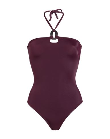 Erika Cavallini Woman One-piece Swimsuit Deep Purple Size S Polyamide, Elastane In Brown