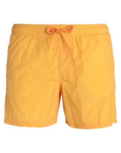 Shop Sundek Man Swim Trunks Ocher Size Xl Polyamide In Yellow