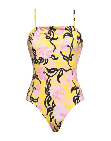 Marni Woman One-piece Swimsuit Yellow Size 8 Polyamide, Elastane