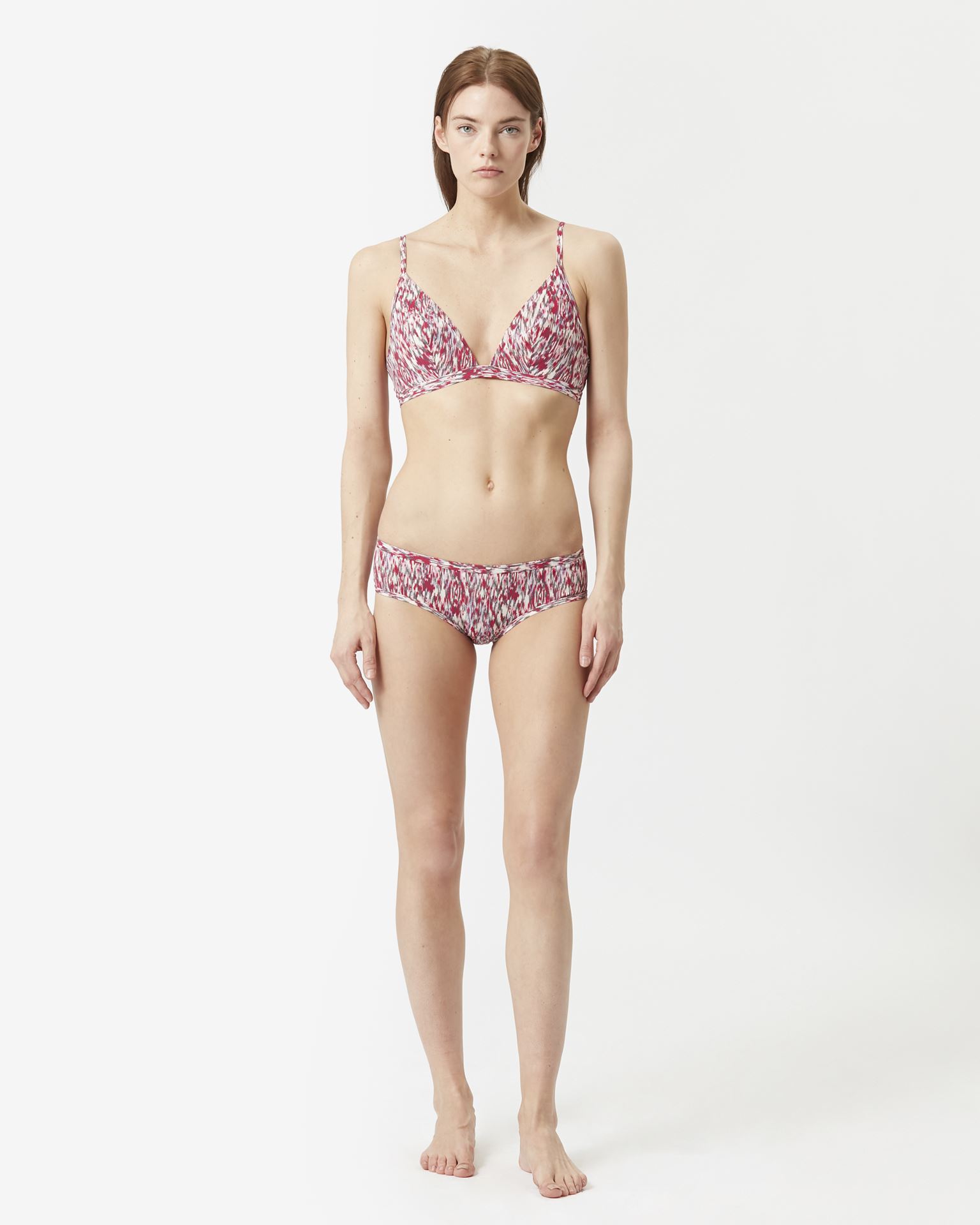 Isabel Marant Marant Étoile, Niall Camouflage Printed Bikini Top - Women - Pink
