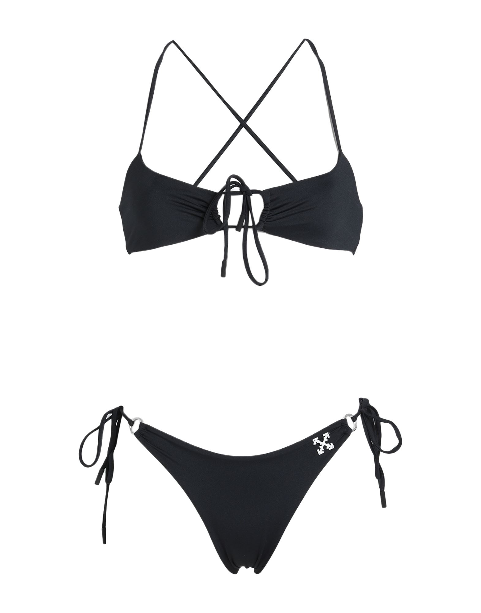 Off-white Woman Bikini Black Size 8 Polyester, Elastane