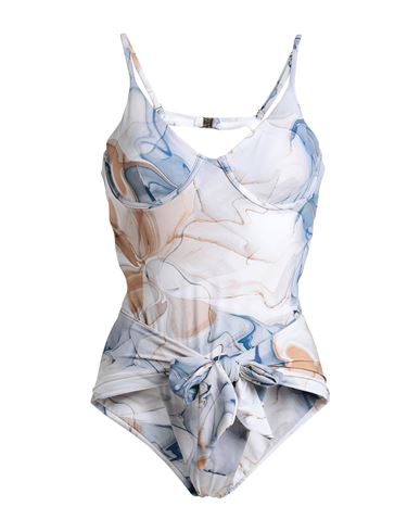 Shop Moeva Woman One-piece Swimsuit Light Grey Size M Polyester, Elastane