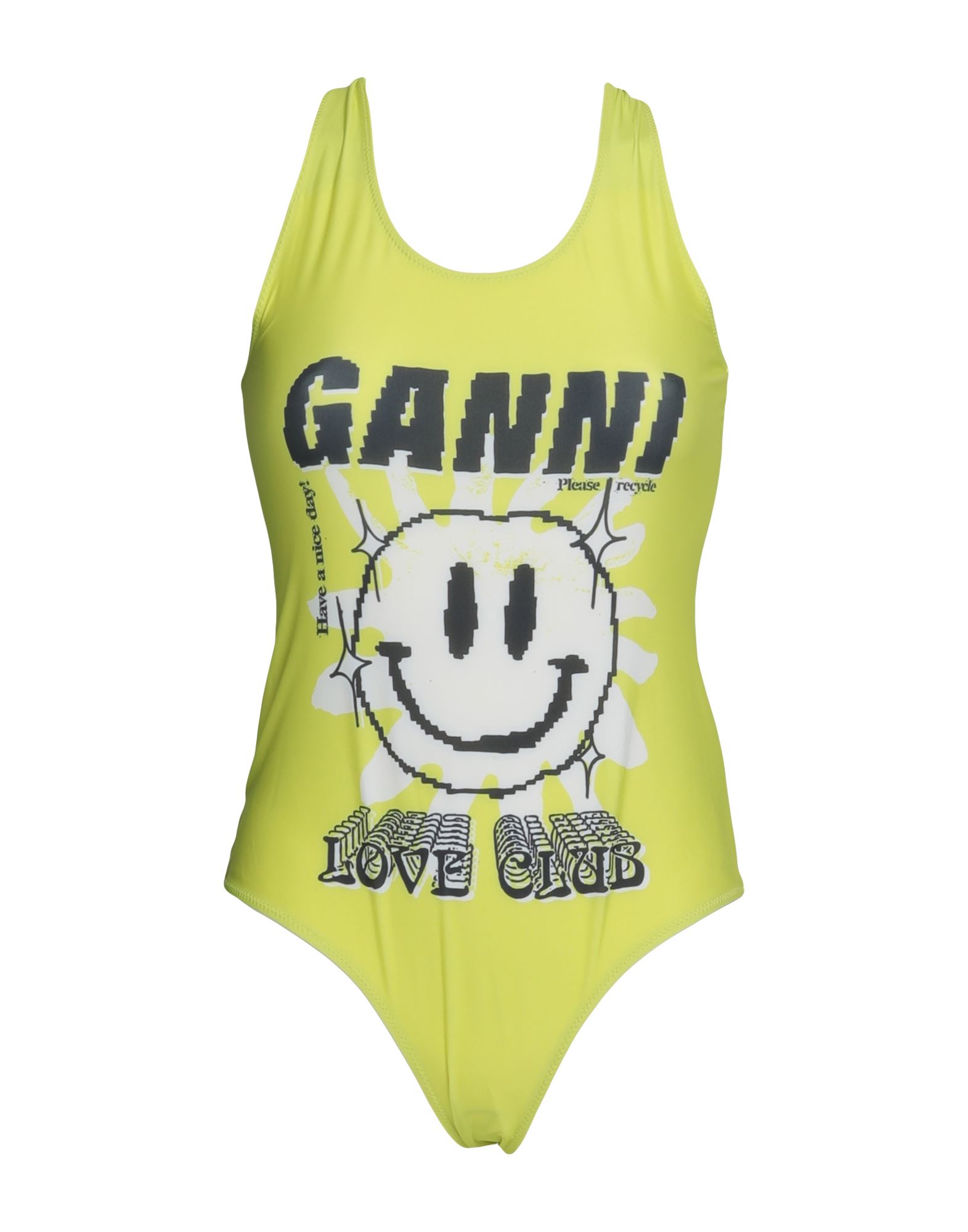 Ganni One-piece Swimsuits In Yellow