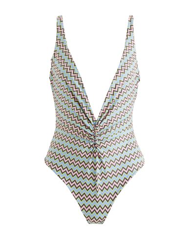 M Missoni Woman One-piece Swimsuit Sky Blue Size 4 Polyamide, Elastane