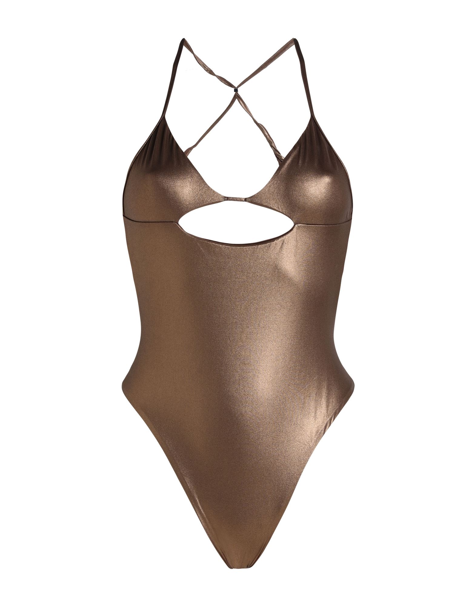 Shop Attico The  Woman One-piece Swimsuit Brown Size M Polyamide, Elastane