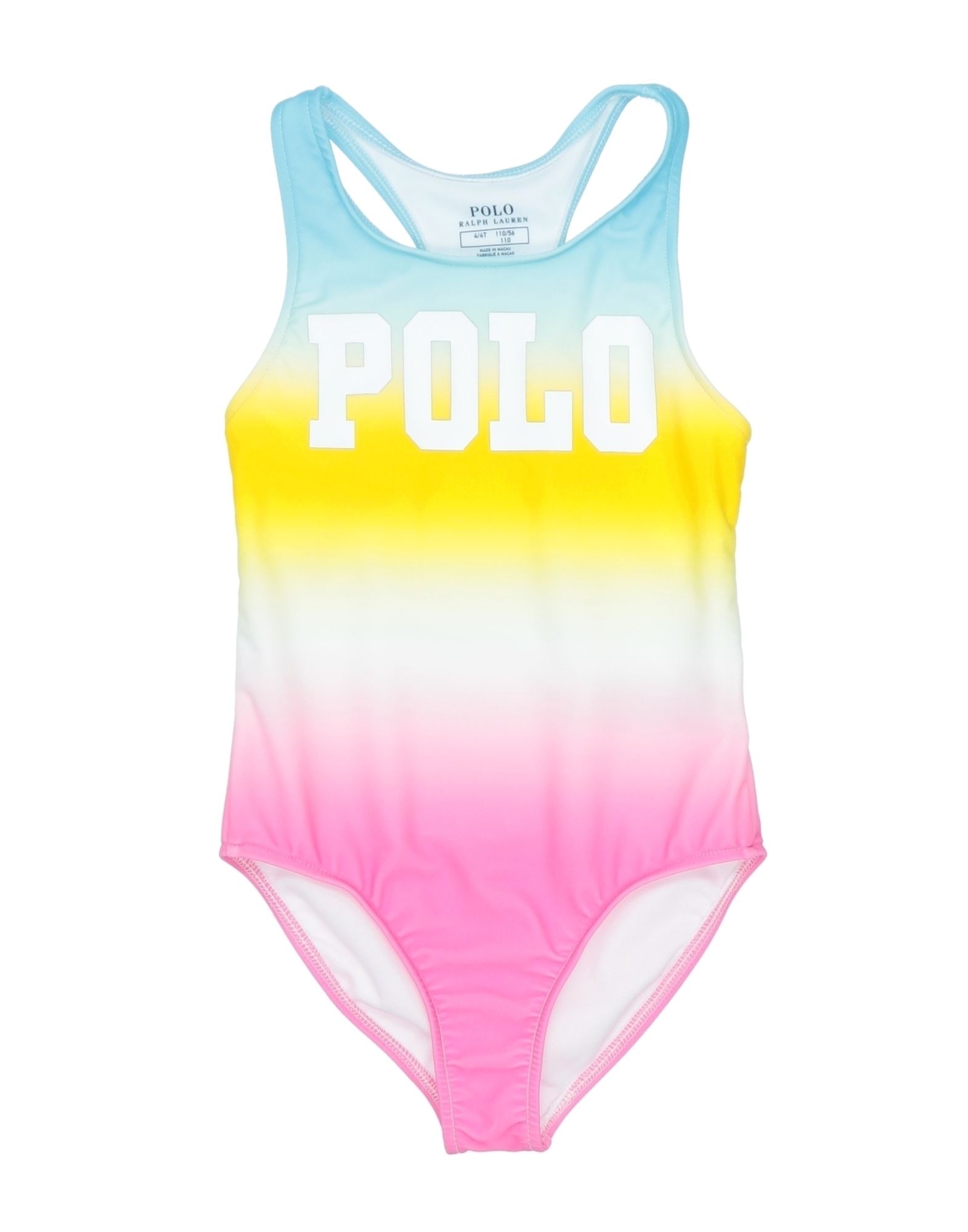 Shop Ralph Lauren Polo  Toddler Girl One-piece Swimsuit Yellow Size 4 Nylon, Elastane