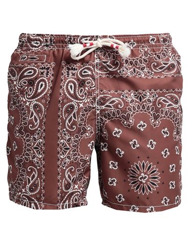 MC2 SAINT BARTH MC2 SAINT BARTH MAN SWIM TRUNKS BROWN SIZE L RECYCLED POLYESTER