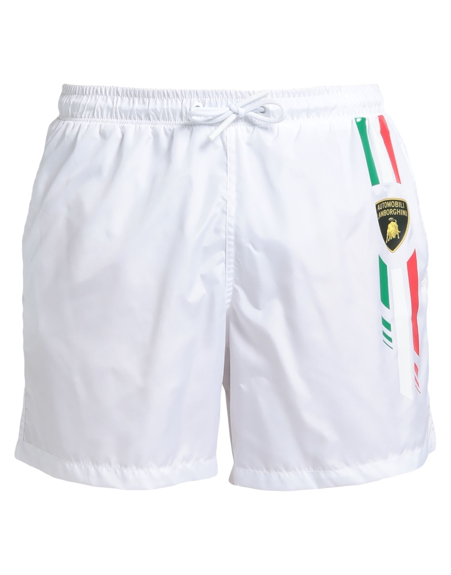 AUTOMOBILI LAMBORGHINI AUTOMOBILI LAMBORGHINI MAN SWIM TRUNKS WHITE SIZE XL POLYESTER