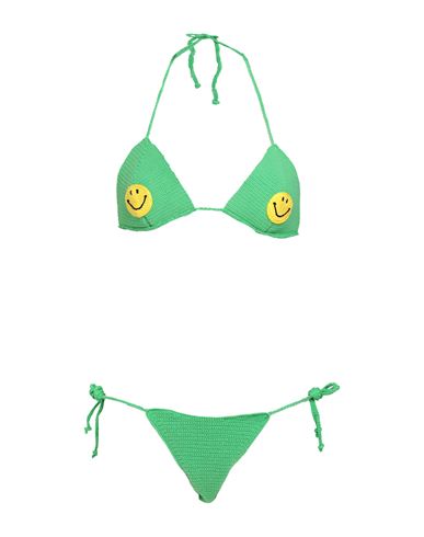 Shop Philosophy Di Lorenzo Serafini Woman Bikini Green Size 8 Cotton, Acrylic