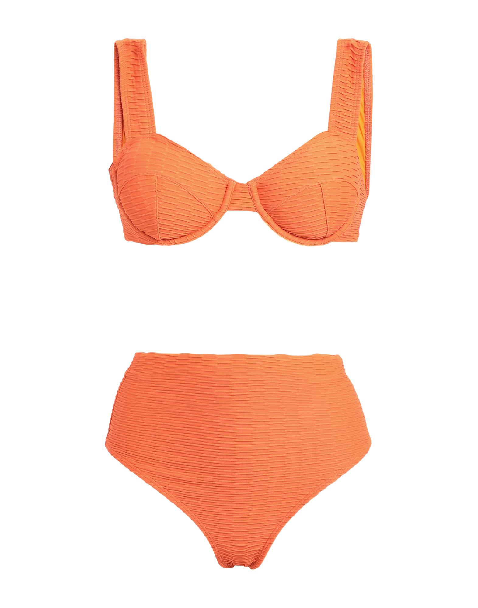 Solid & Striped Bikinis In Orange