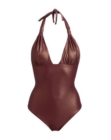 Vicolo Woman One-piece Swimsuit Brown Size S Polyamide, Elastane