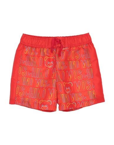 Moschino Kid Babies'  Toddler Boy Swim Trunks Coral Size 4 Polyester In Red